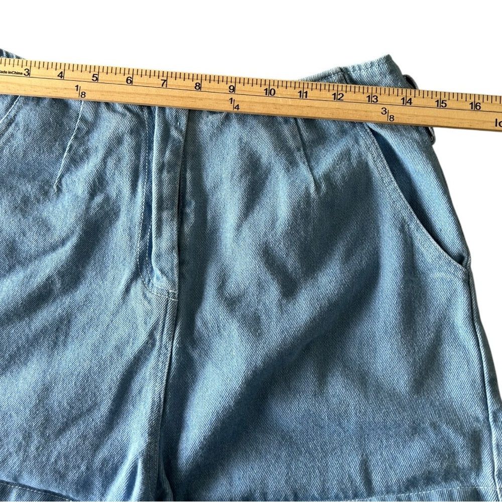 Sage The Label Women’s High Waisted  Blue Denim Shorts ‎ Sz S - Picture 3 of 6